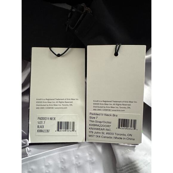 NWT Knix v- neck Evolution bra bundle of 2 black & orchid size 7 - Picture 5 of 16
